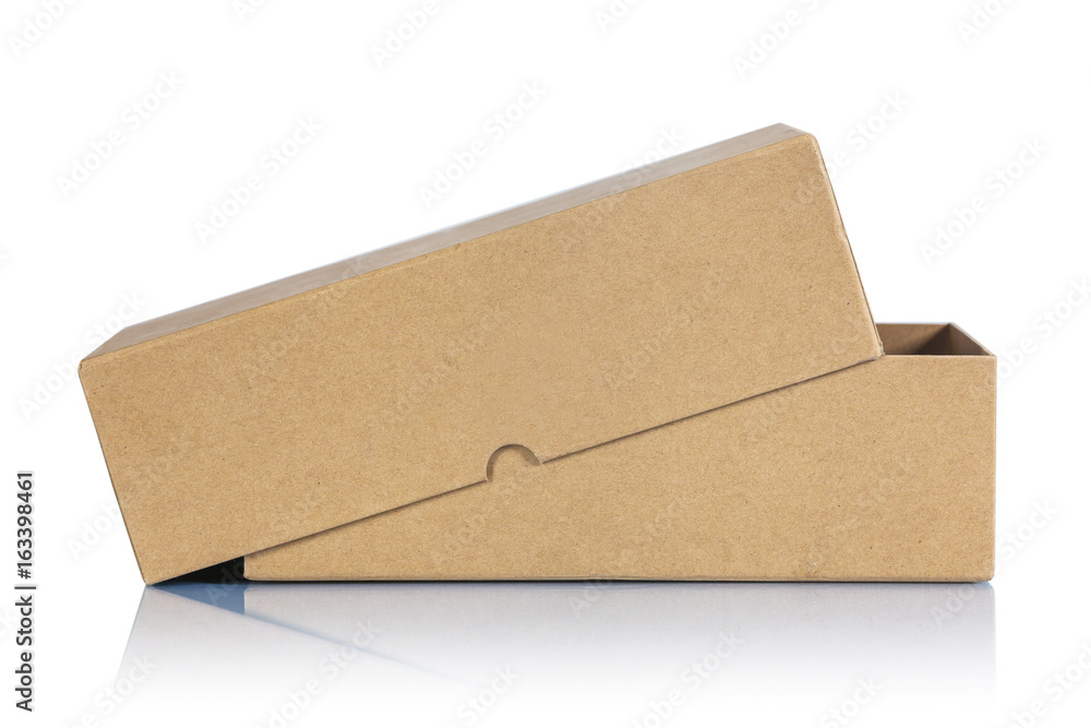 Cardboard box on white background Cardboard box on white background