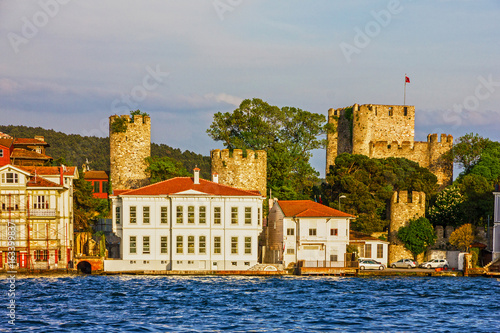 Istanbul city Bosphorus panoramic sea view, Turkey