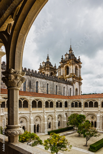 Fototapeta Naklejka Na Ścianę i Meble -  Portugal Alcobaca Medieval Roman Catholic Monastery church