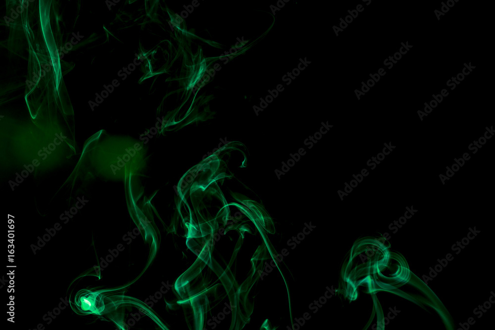 Fototapeta premium Smoke and Fog on Black Background