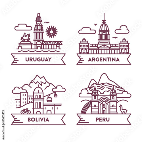 South American Country Icons