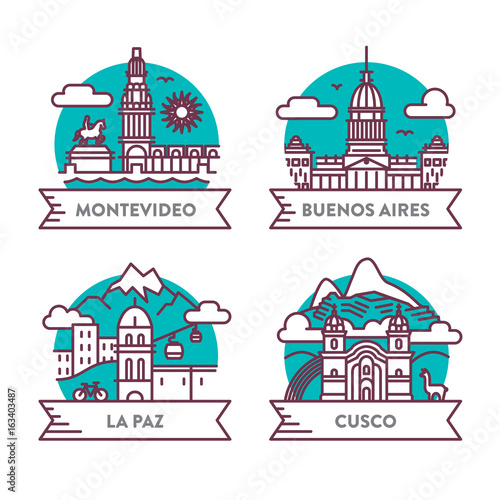 South America City Icons