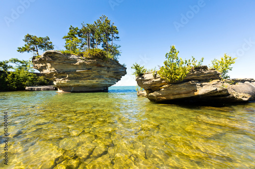 Turnip Rock on Lake Huron, near Port Austin Michigan