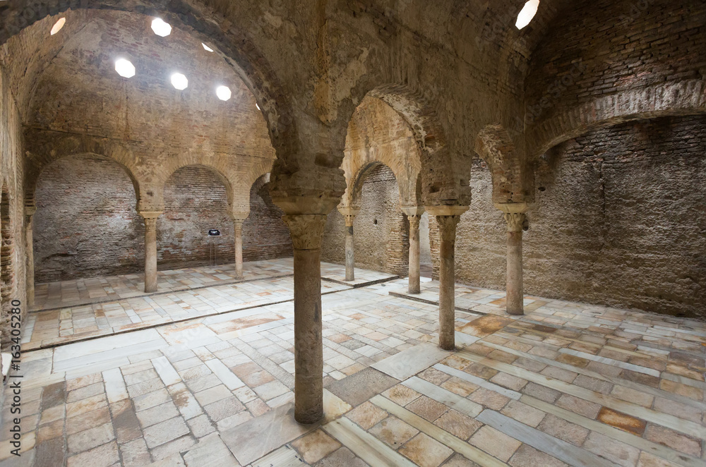  Interior of The Banuelo baths (El Banuelo).  Granada
