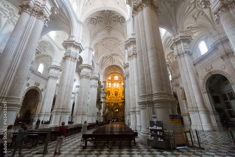 Interior of   Cathedral of the Incarnation at Granada