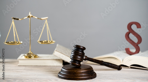 Law Concept. Bright gray background