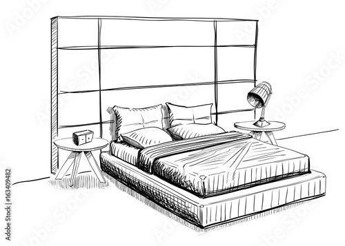 Bed at interior.