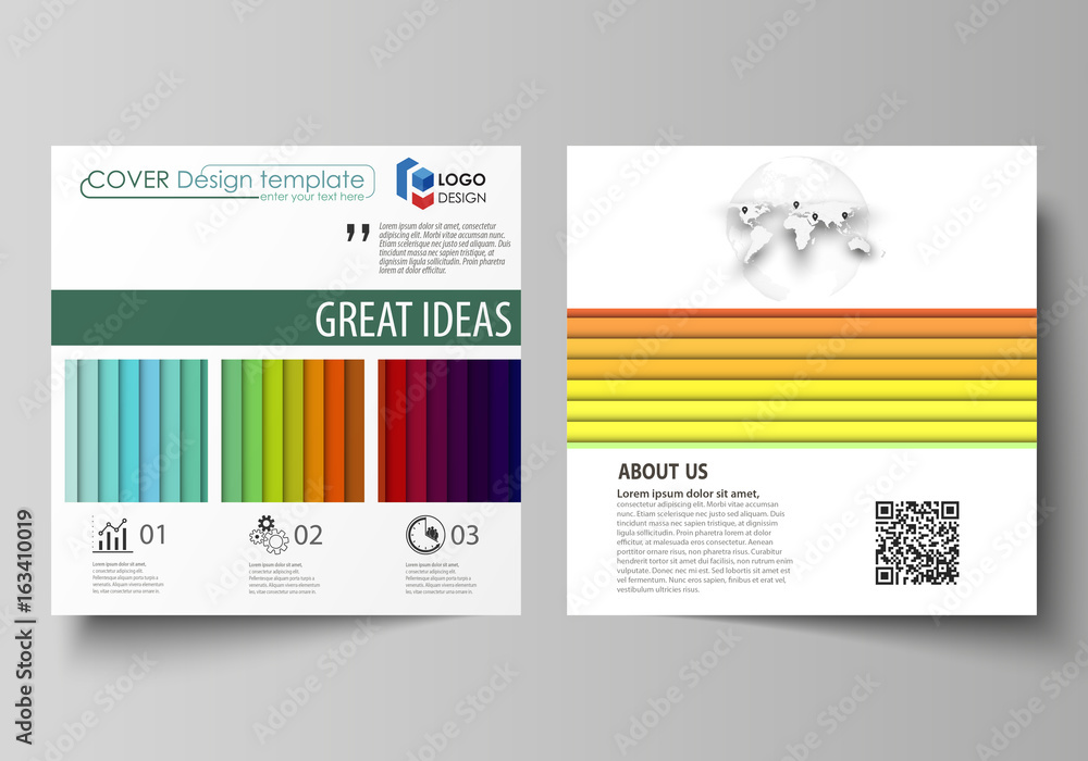 Bright color rectangles, colorful design, geometric rectangular shapes ...