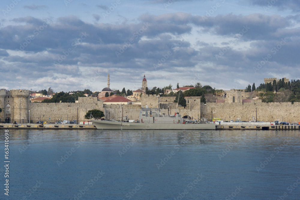 Rhodes Old Town from the Harbour