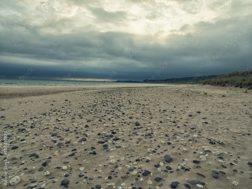 North coastline and white sandy beach,Northern Ireland North coastline and white sandy beach,Northern Ireland