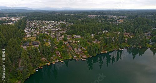 Lake Wilderness - Maple Valley Washington Housing Residential Neighborhood Aerial