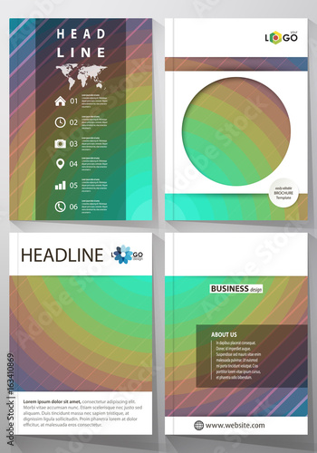 Minimalistic design with circles  diagonal lines. Geometric shape  beautiful retro background. Business templates for brochure  flyer  booklet. Cover template  abstract vector layout in A4 size.