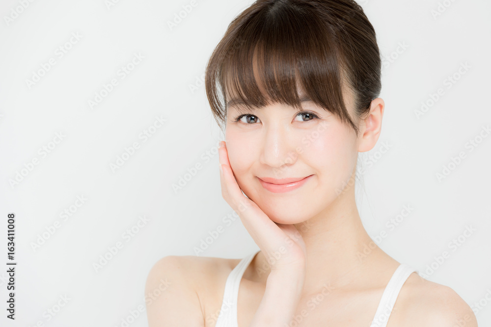 attractive asian woman beauty image on white background attractive asian woman beauty image on white background