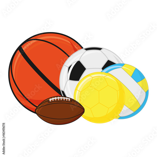 Isolated sport balls