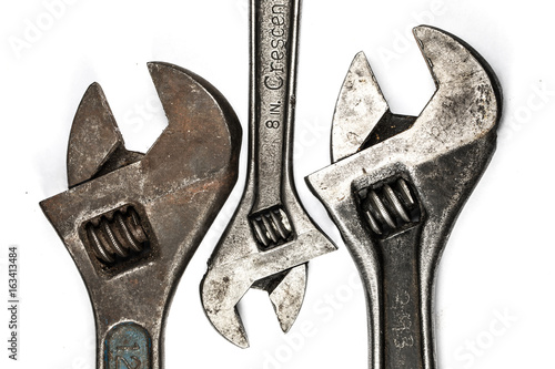 Aged Adjustable Wrenches