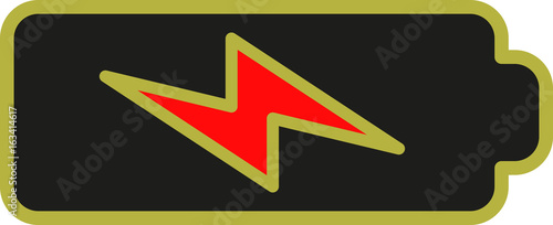 Battery icon with charge symbol