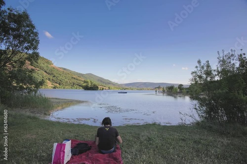 time lapse, pique nique au salagou