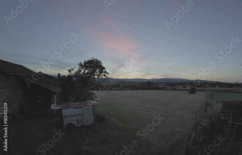 Time lapse, coucher de soleil sur le Pilat