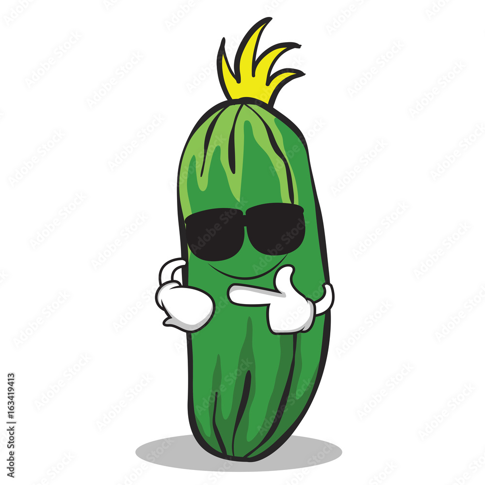 Super cool cucumber character cartoon collection Stock Vector | Adobe Stock