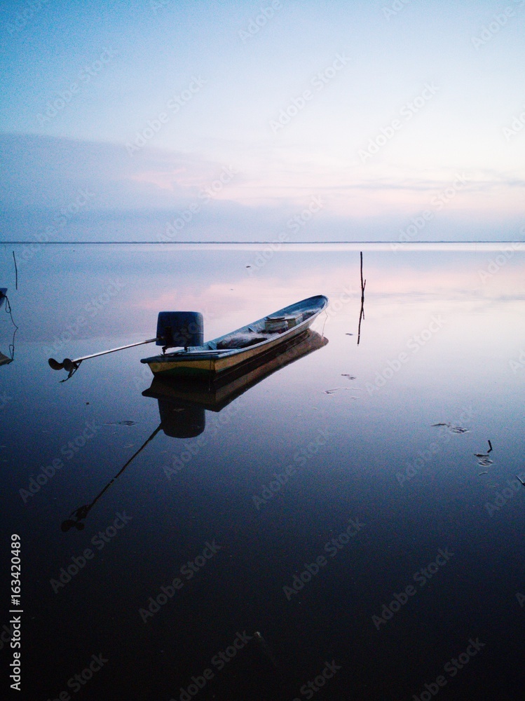sunrise and boat at jubakar,kelantan on 21 june 2017