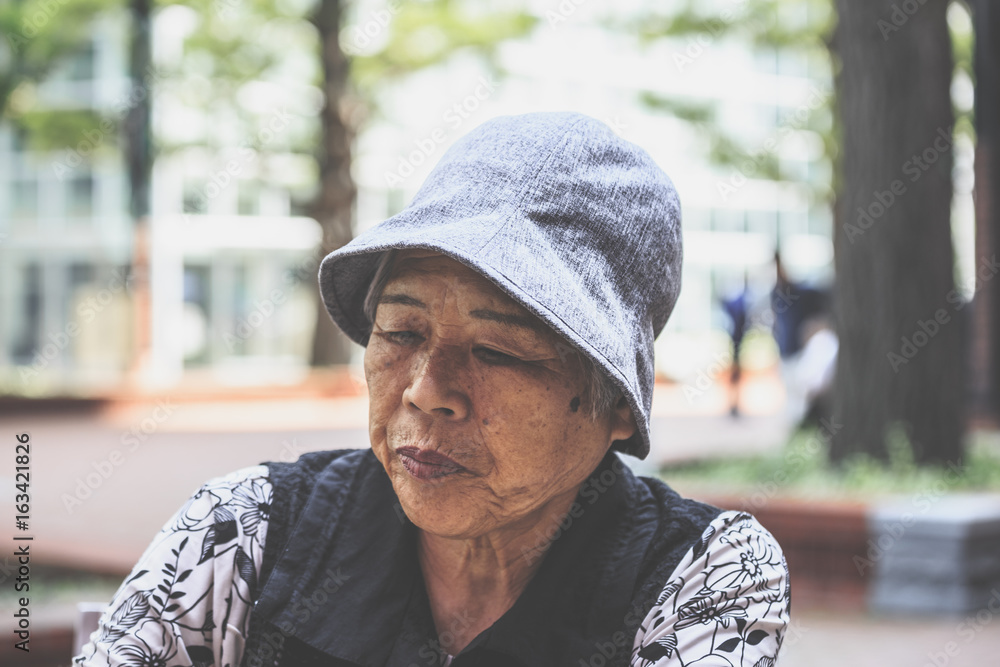 おしゃべりをしている高齢者女性 おしゃべりをしている高齢者女性