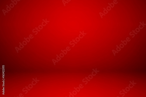 Tableau sur toile Empty red studio room, used as background for display your products