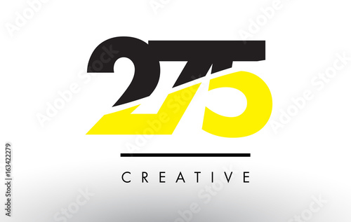 275 Black and Yellow Number Logo Design.