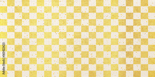 和紙　金　チェック　背景