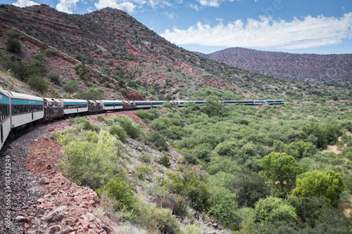 Verde Canyon Railroad train cars providing passengers with a scenic ride  