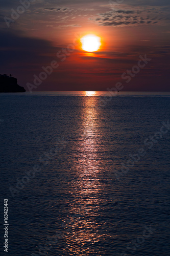 Sea sunset view