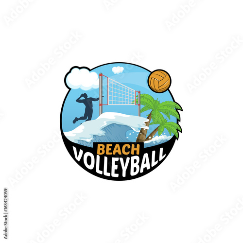 Beach Volleyball logo for the team and the cup