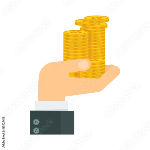 hand holding pile money