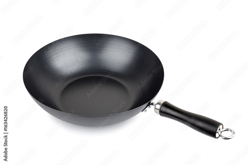 Empty grill iron pan isolated on white background Empty grill iron pan isolated on white background