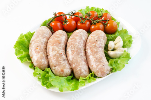 raw sausages for barbeque