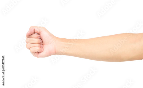 Man arm with blood veins on white background, health care and medical concept