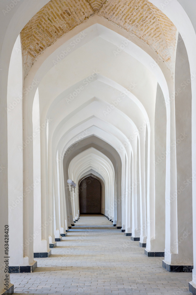 Arches of corridor, Kalyan mosque, Bukhara