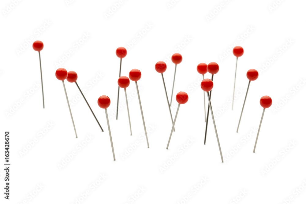 Push pins isolated on white background. Push pins isolated on white background.