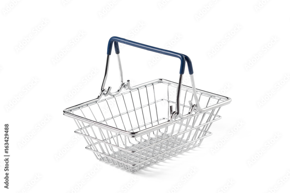 shopping basket on white shopping basket on white