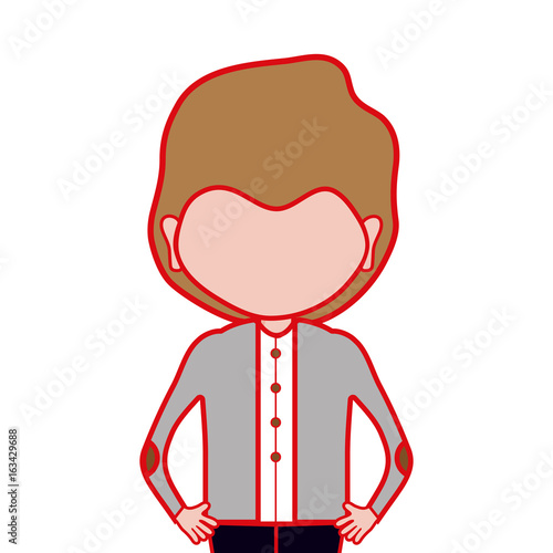 cute man with hairstyle design