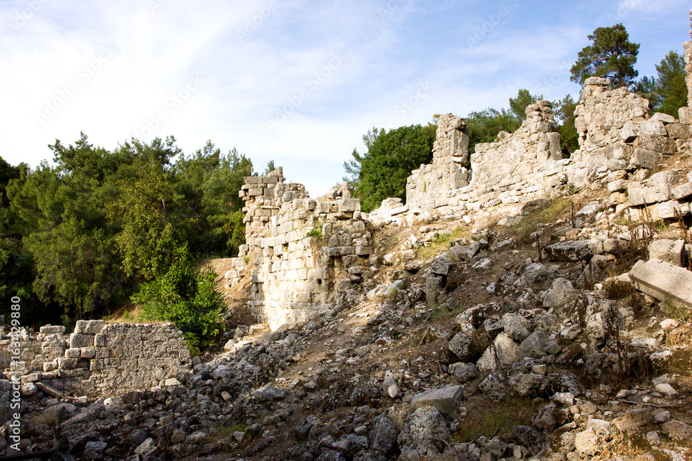 Old ancient ruins of Phaselis Old ancient ruins of Phaselis