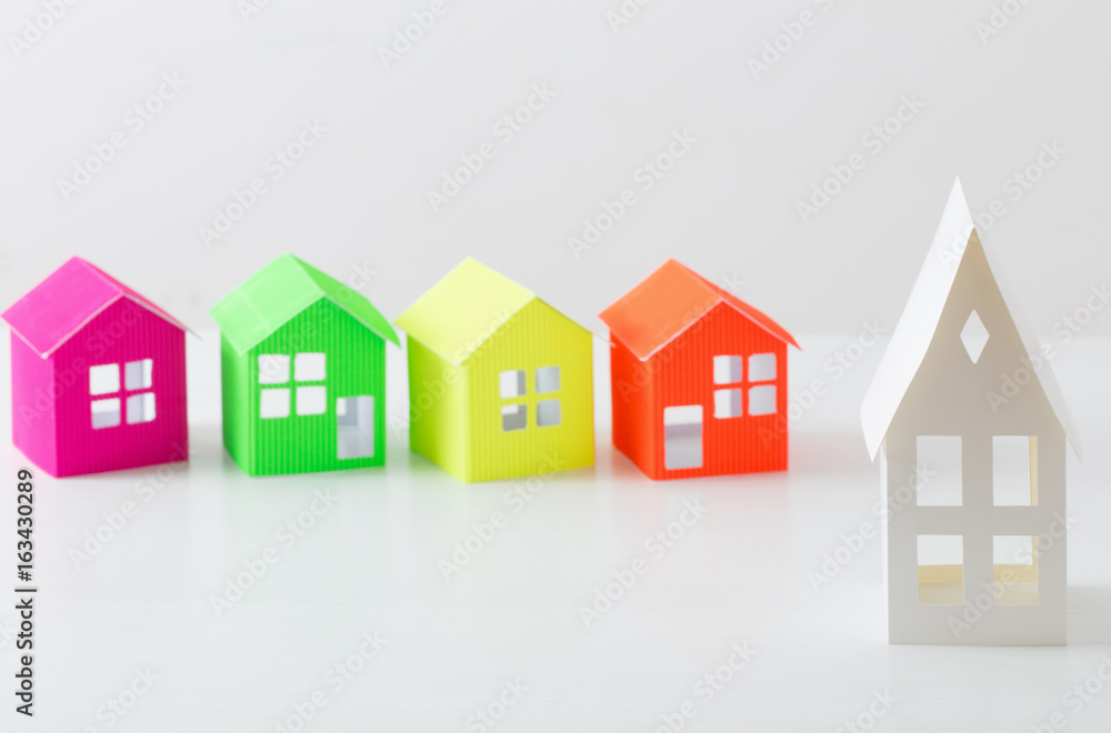 paper house on white background paper house on white background