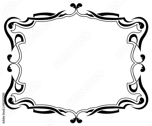 Cadre Art nouveau. Fond blanc 