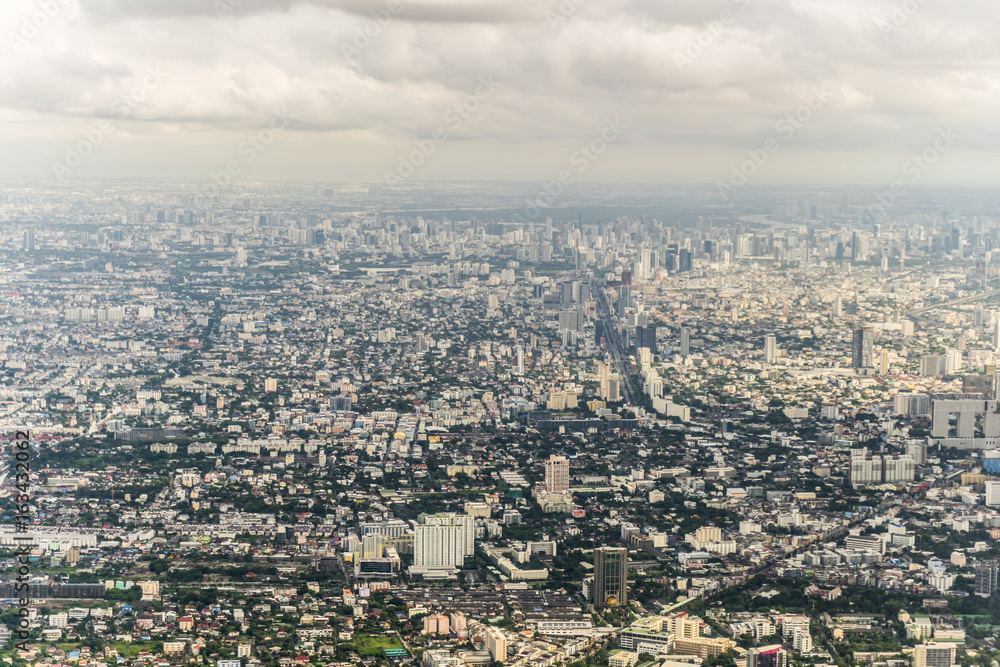 Aerial view of Bangkok Thailand