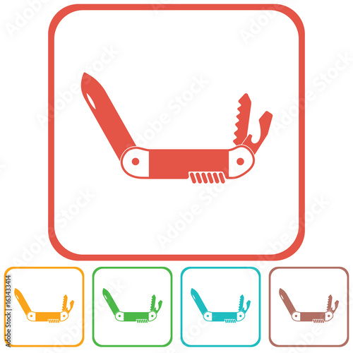 Camping knife icon