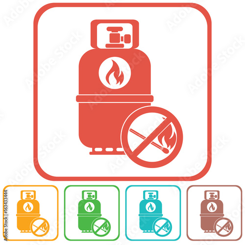 Camping gas bottle icon