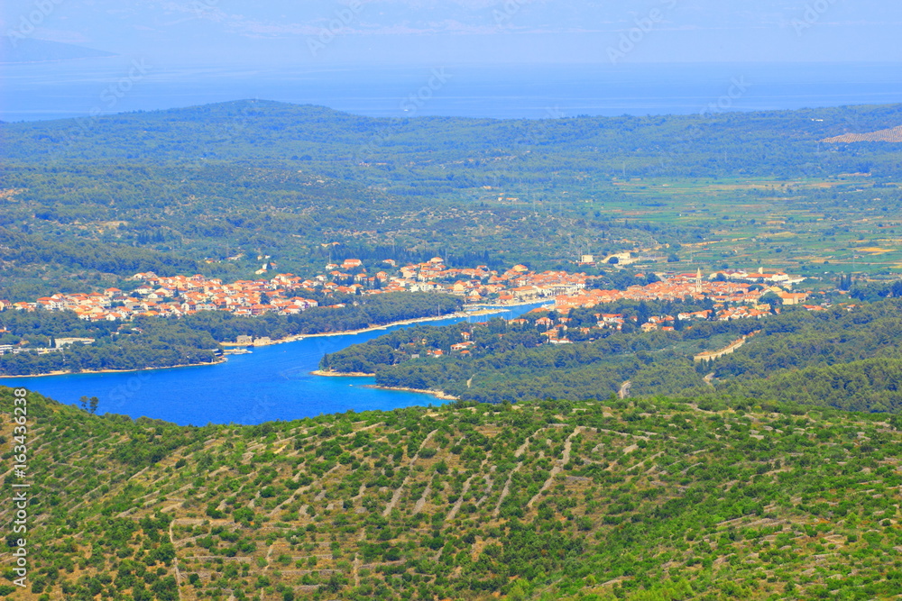 Panorama of Stari Grad town on Island Hvar, Croatia Panorama of Stari Grad town on Island Hvar, Croatia