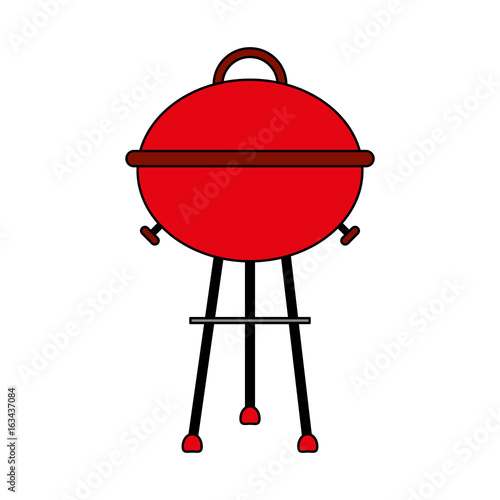 barbecue roaster over white background vector illustration