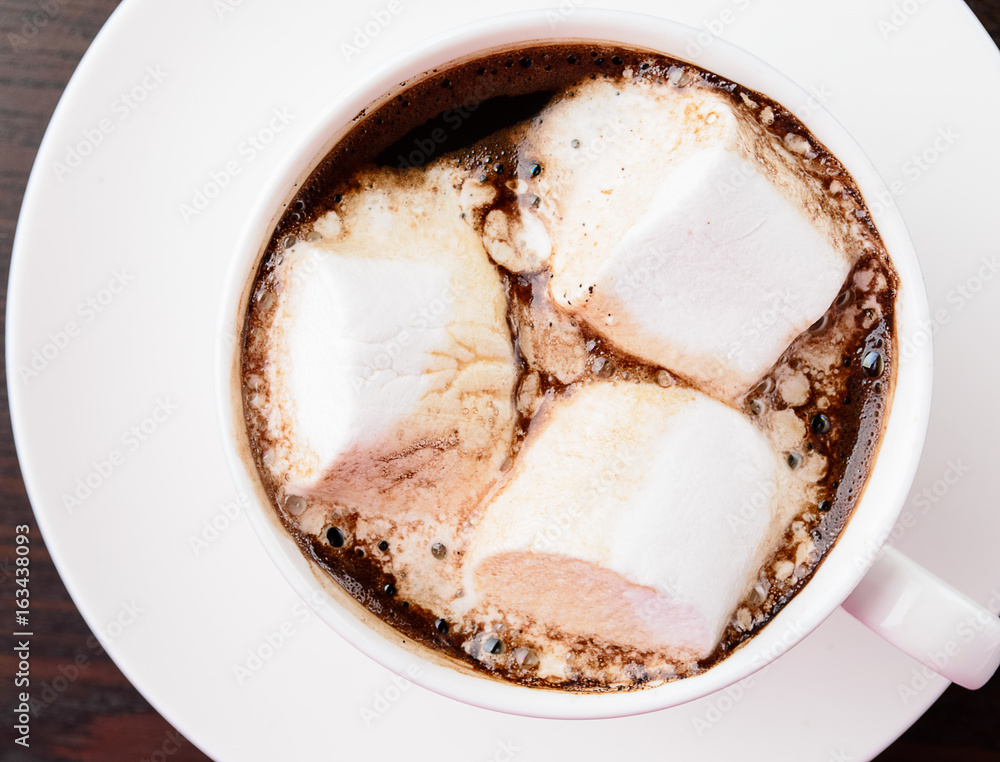 Coffee with marshmallow Coffee with marshmallow
