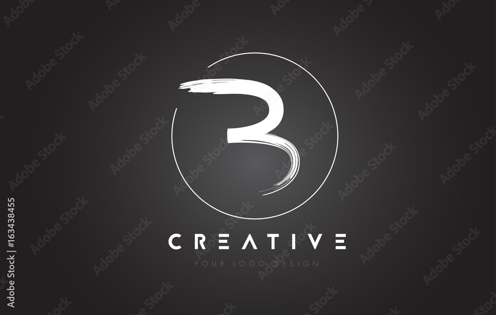 B Brush Letter Logo Design. Artistic Handwritten Letters Logo Concept. B Brush Letter Logo Design. Artistic Handwritten Letters Logo Concept.