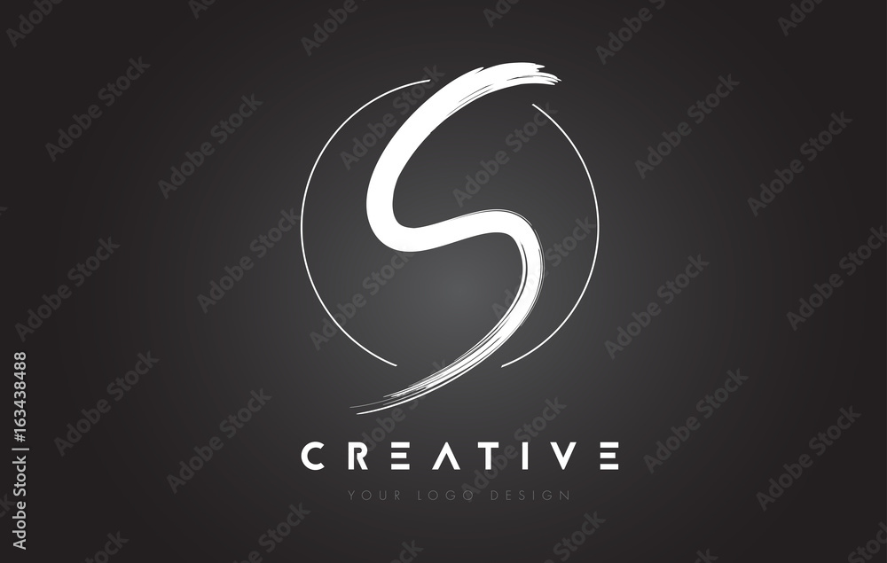 S Brush Letter Logo Design. Artistic Handwritten Letters Logo Concept. S Brush Letter Logo Design. Artistic Handwritten Letters Logo Concept.